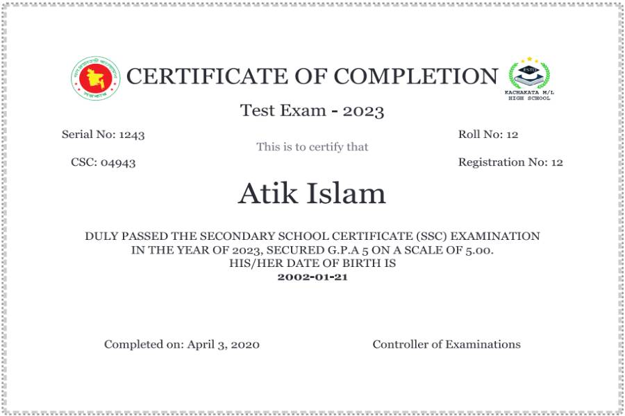 Default Certificate Template